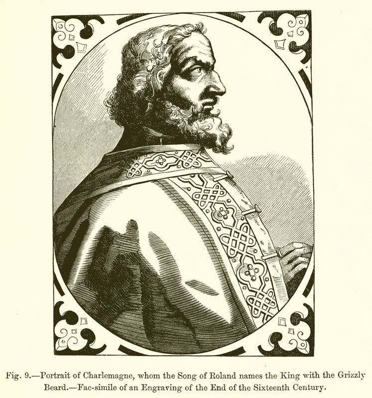 Portrait of Charlemagne, King with the Grizzly Beard by French School