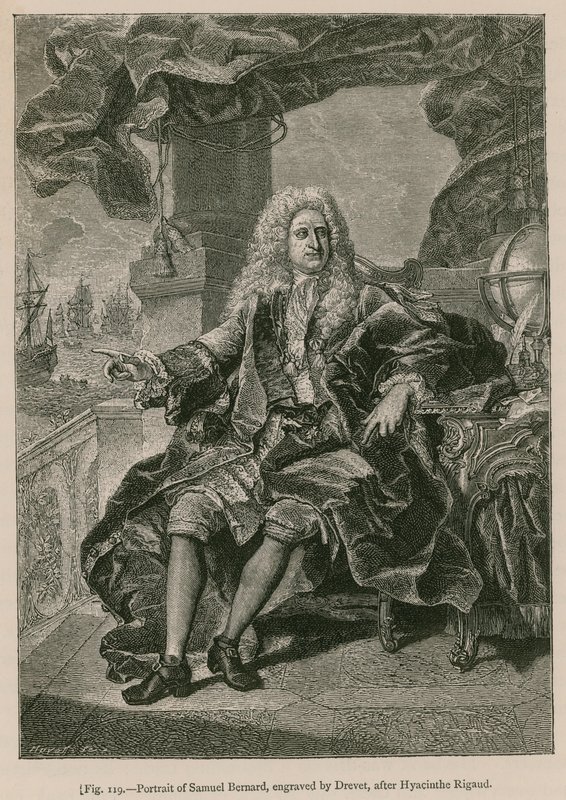 Portrait of Samuel Bernard (engraved by Drevet, after Hyacinthe Rigaud) by French School