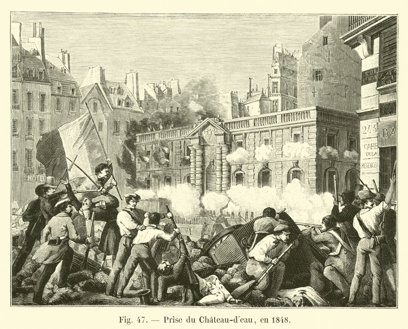 Capture of the Water Tower, in 1848 by French School