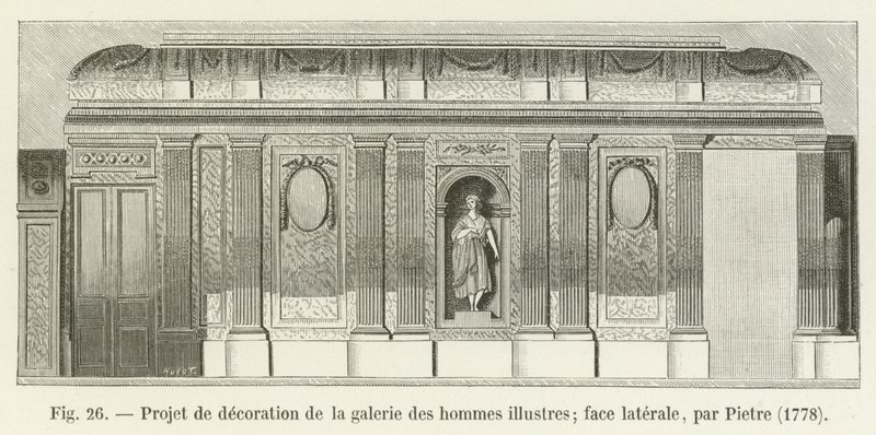 Decoration Project for the Gallery of Illustrious Men; Lateral Face, by Pietre, 1778 by French School