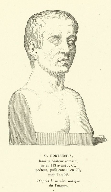 Quintus Hortensius, Roman Optimate politician and orator by French School