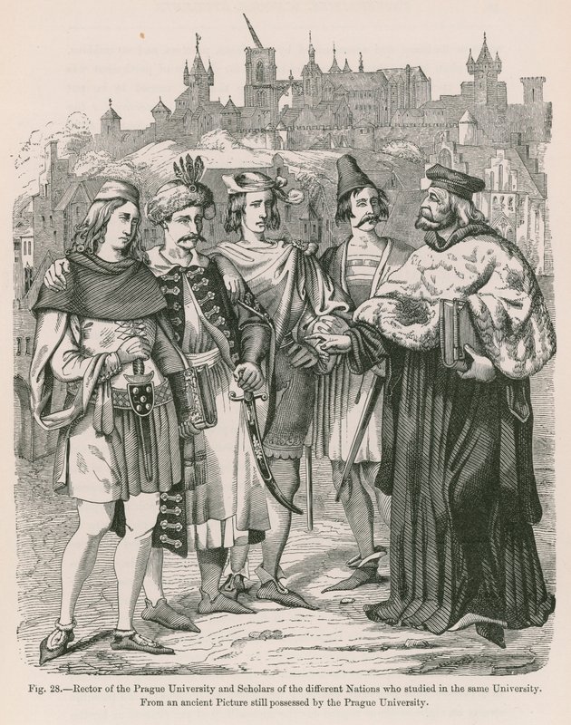 Rector of the Prague University and Scholars of the Different Nations who studied in the same University by French School