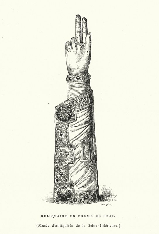 Reliquary in the form of an arm by French School