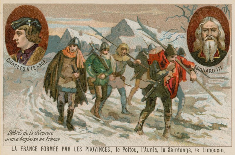 Remnants of the last English army in France by French School