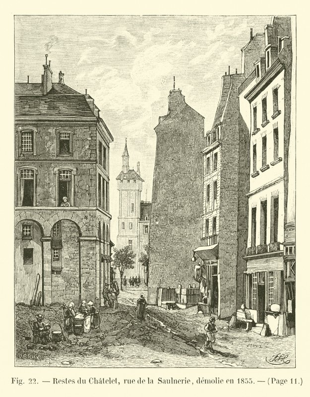 Remains of the Chatelet, Rue de la Saulnerie, demolished in 1855 by French School