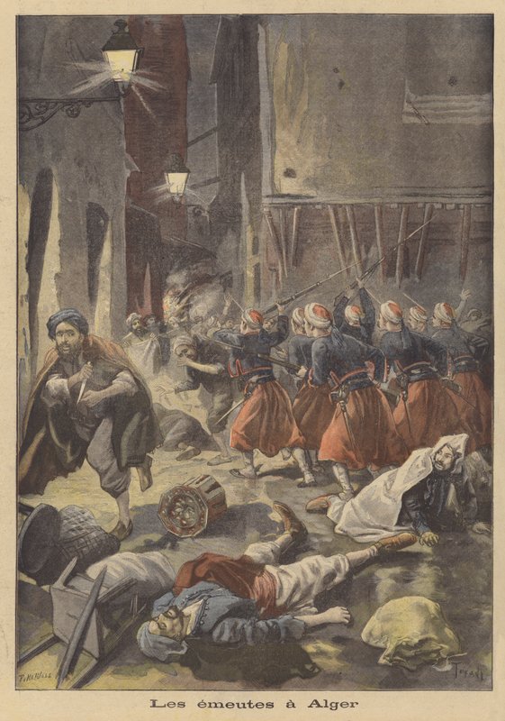Riots in Algiers by French School