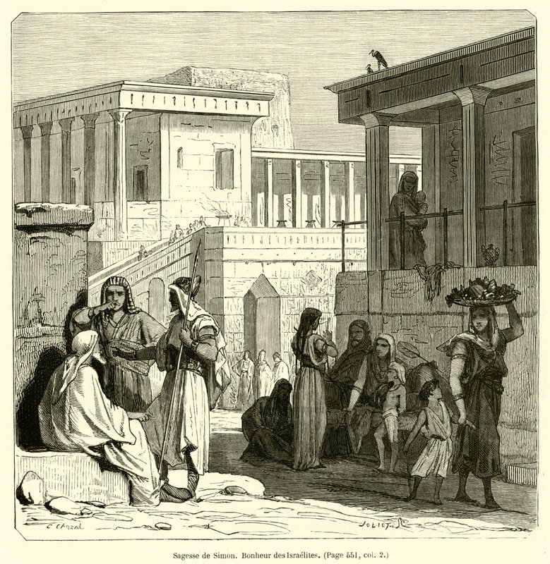 Wisdom of Simon, Happiness of the Israelites by French School