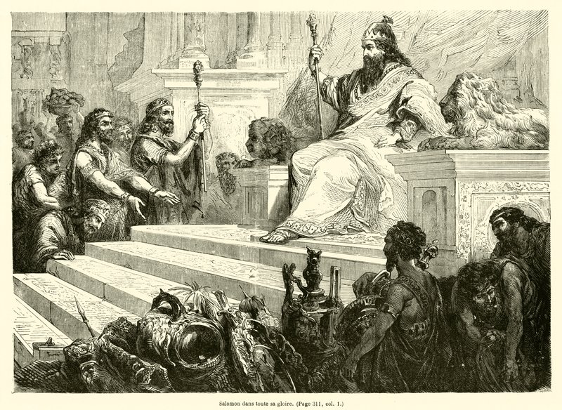 Solomon in all his glory by French School