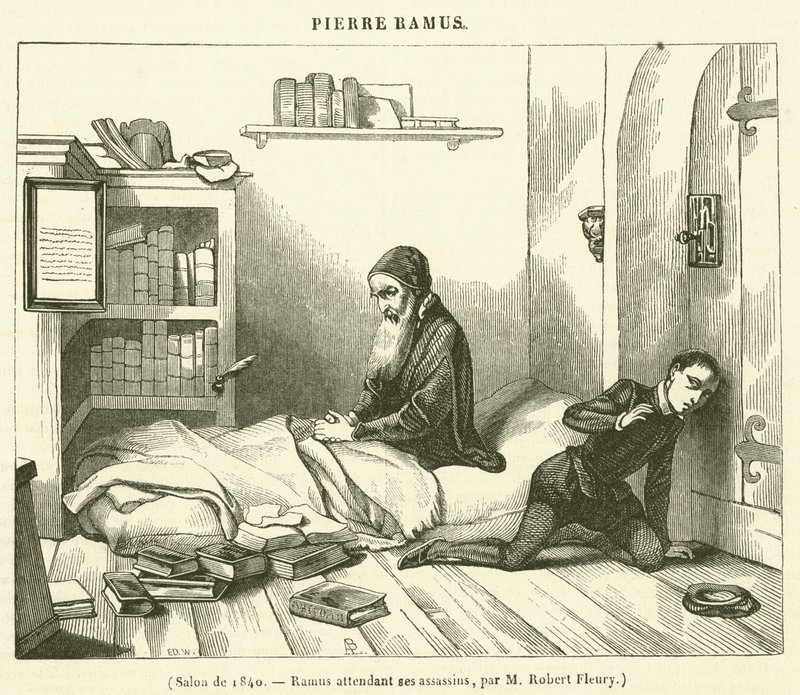 Salon of 1840, Ramus Awaiting His Assassins by French School