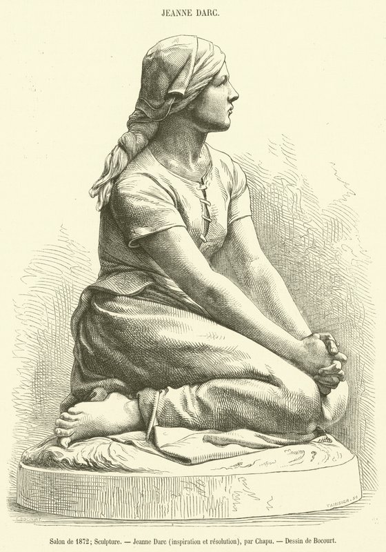 Salon of 1872, Sculpture, Joan of Arc, inspiration and resolution (engraving) by French School