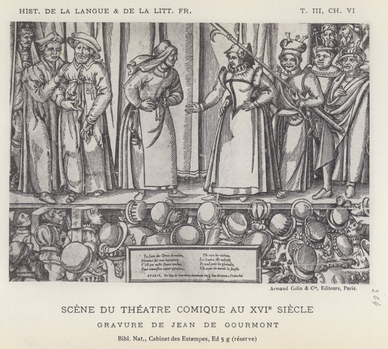 Scene from the Comic Theatre in the 16th Century by French School