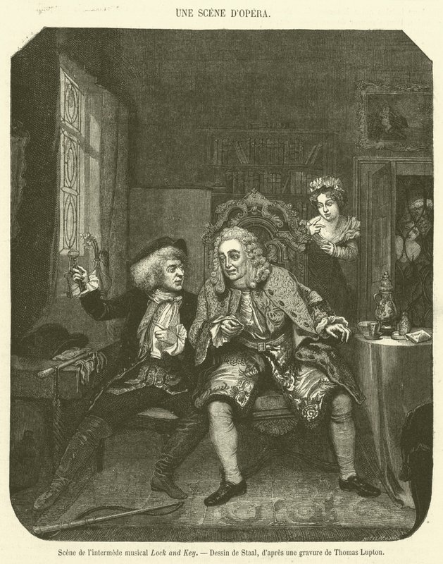 Scene from the Musical Interlude Lock and Key by French School