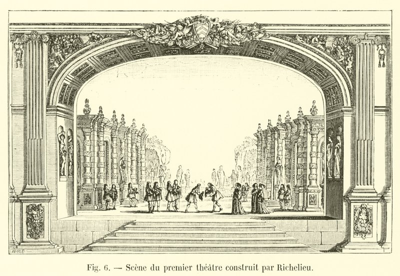 Scene from the First Theater Built by Richelieu by French School