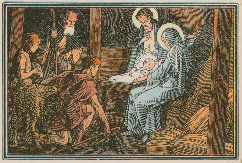 Scene from the Life of Jesus (coloured engraving) by French School