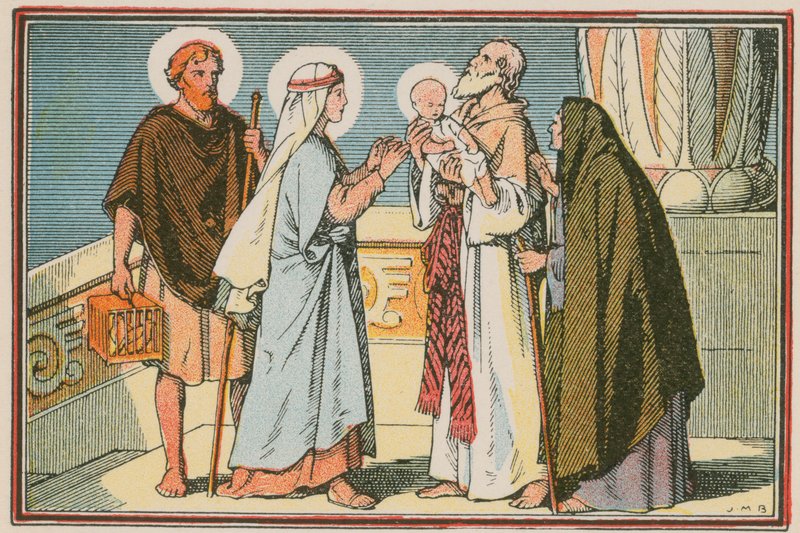 Scene from the Life of Jesus (coloured engraving) by French School