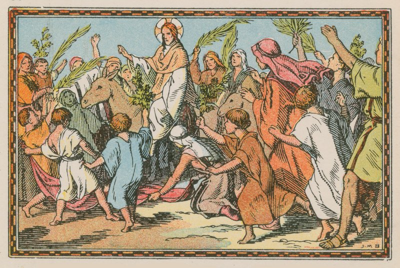 Scene from the Life of Jesus (coloured engraving) by French School