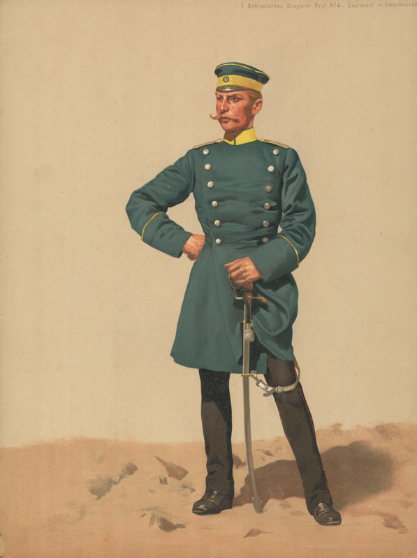 Silesian Dragoon Regiment No 4, Lieutenant in Interim Coat by French School