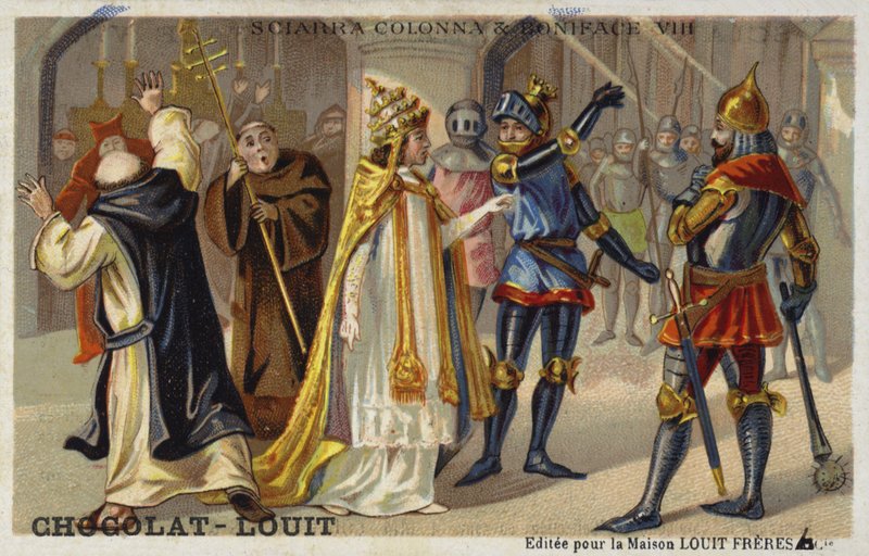 Sciarra Colonna Slapping Pope Boniface VIII Across the Face, 1303 by French School