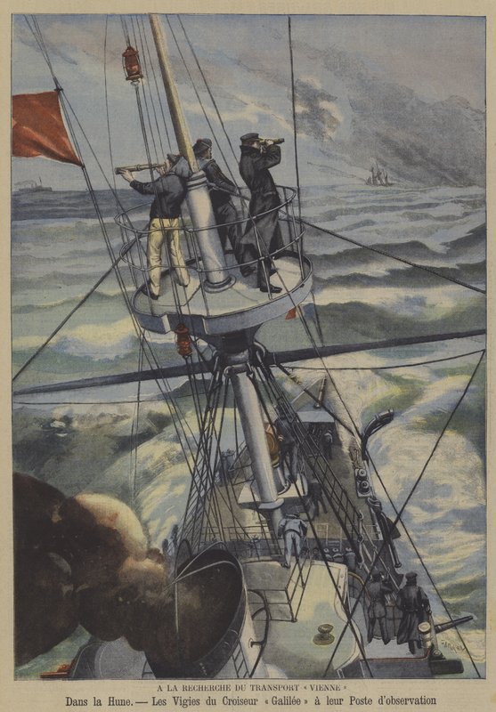 Search for the missing French ship Vienne by French School
