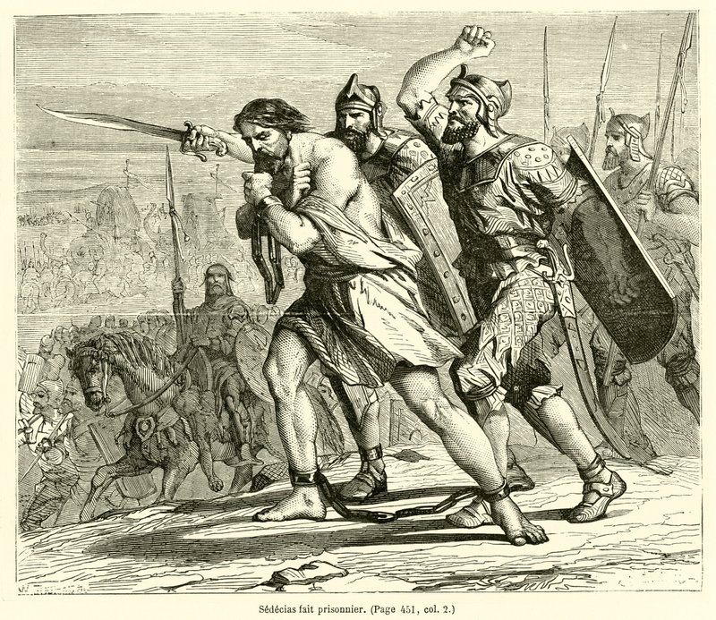 Zedekiah Taken Prisoner by French School