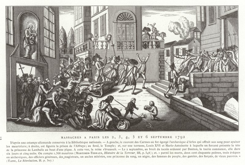 September Massacres, Paris, French Revolution, 1792 by French School
