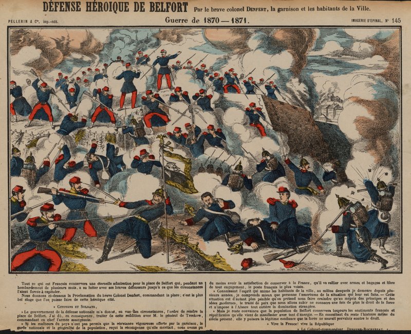 Siege of Belfort, Franco-Prussian War, November 1870 - February 1871 by French School