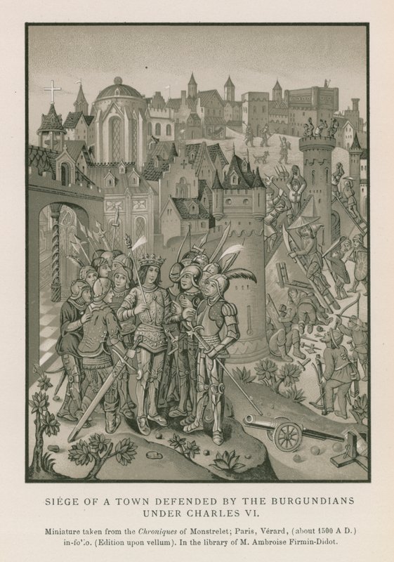 Siege of a Town defended by the Burgundians under Charles VI by French School