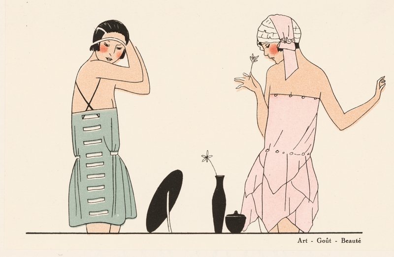 Silk Lingerie Fashions from the 1920s by French School