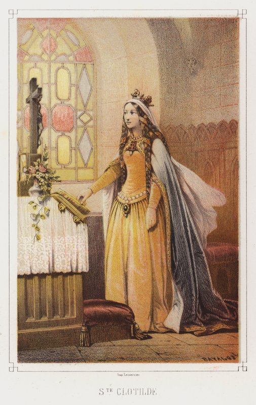St Clotilde, Queen of the Franks by French School
