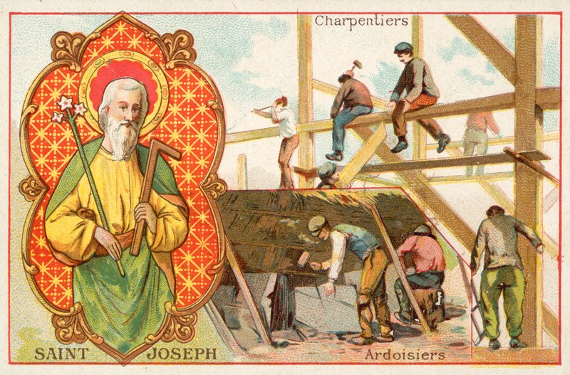 St Joseph, patron saint of carpenters and roofers by French School
