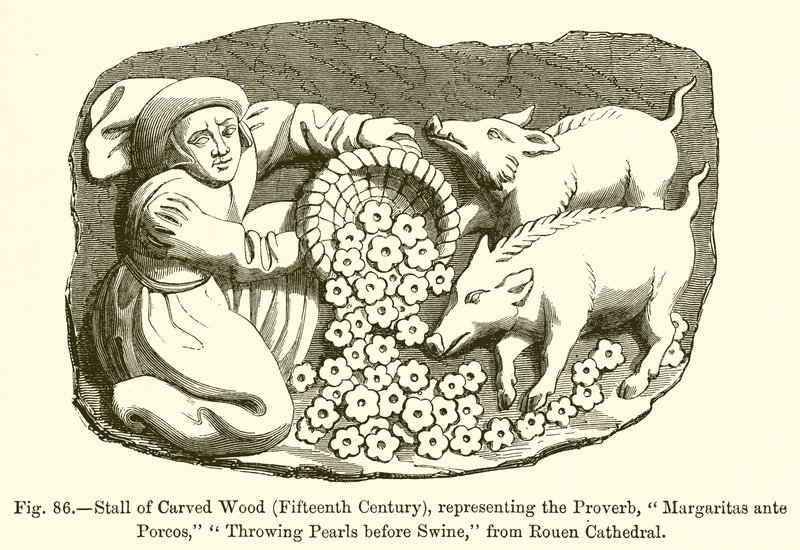 Stall of Carved Wood by French School