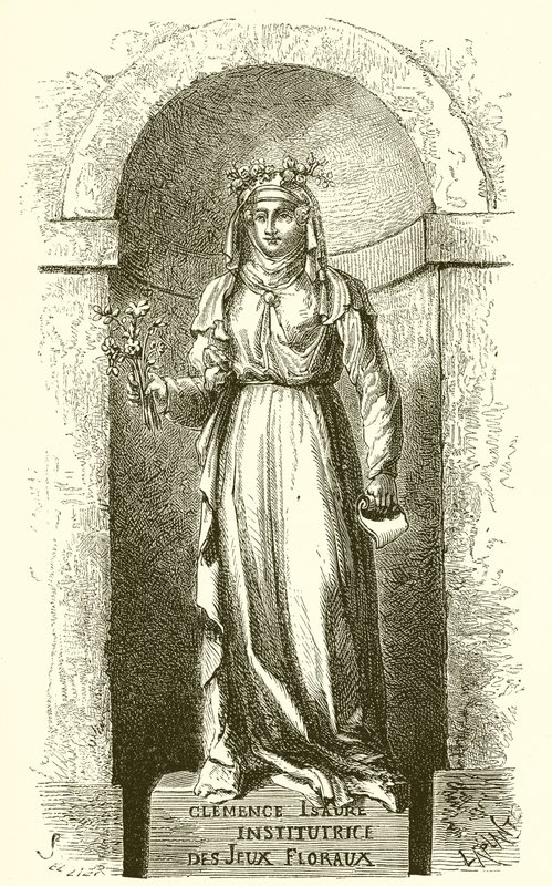 Statue of Clemence Isaure in the Room of Jeux Floraux in Toulouse by French School