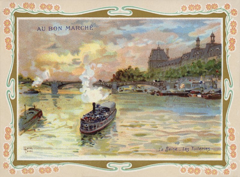 Steam Boats on River Seine, Paris by French School