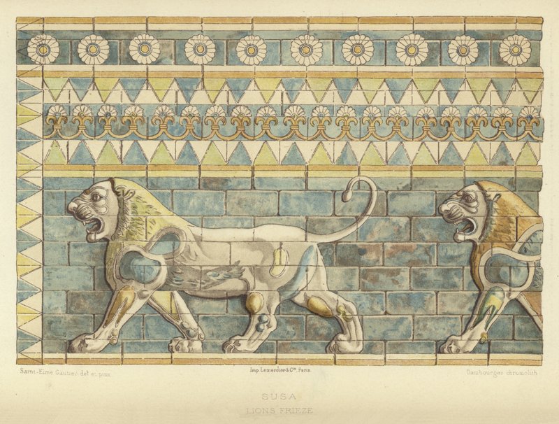 Susa, Lions Frieze by French School