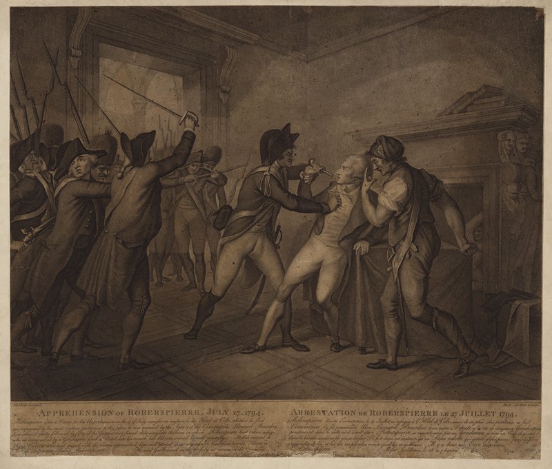The Apprehension of Robespierre on 27 July 1794 by French School