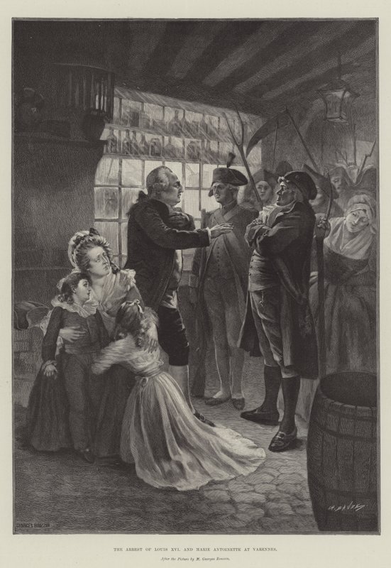 The Arrest of Louis XVI and Marie Antoinette at Varennes by French School