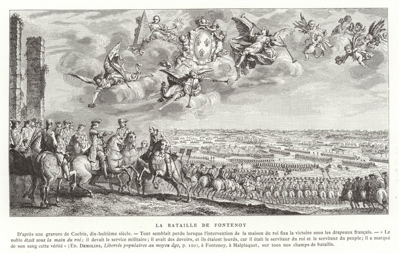 The Battle of Fontenoy, War of the Austrian Succession, 1745 by French School