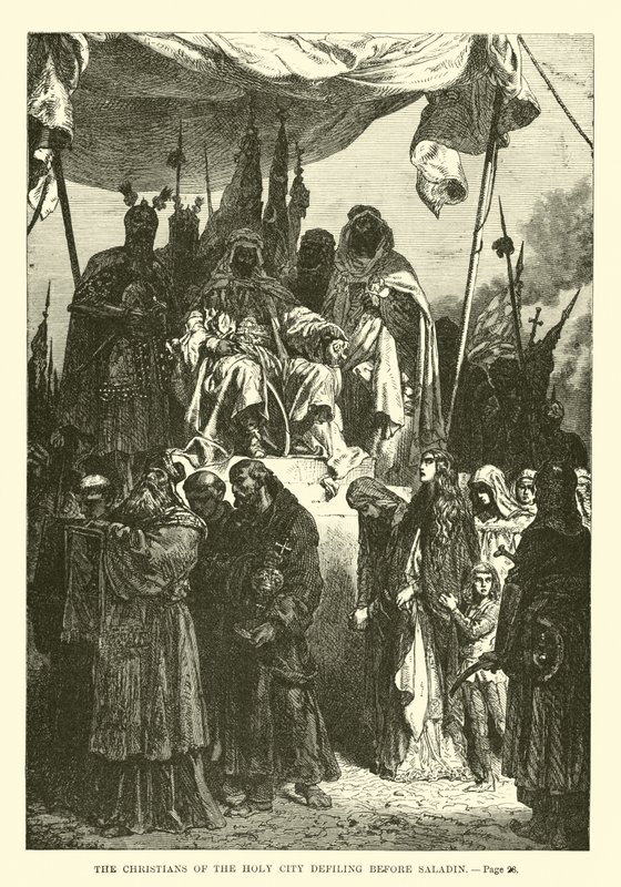 The Christians of the Holy City Defiling Before Saladin by French School