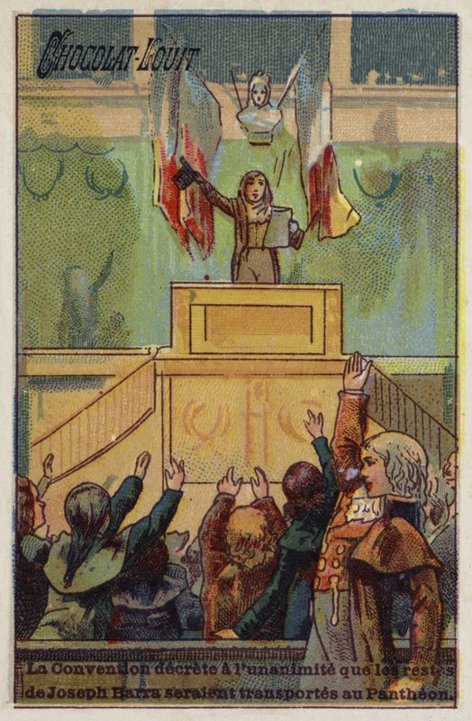 The Convention decreeing unanimously that the remains of Joseph Bara be taken to the Pantheon, 1793 by French School
