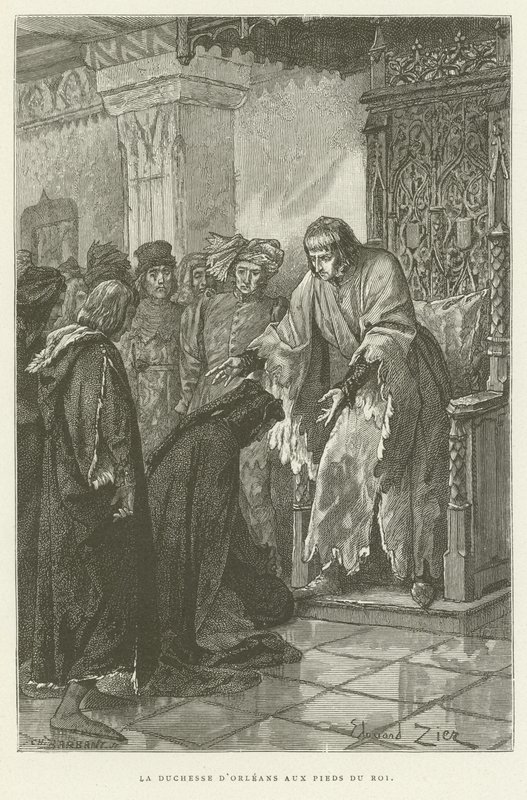 The Duchess of Orleans at the Feet of the King by French School