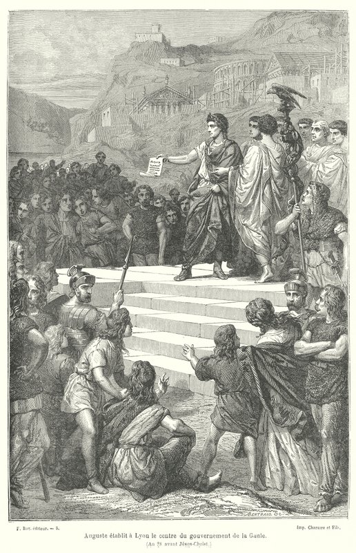 The Emperor Augustus establishing the administrative centre of Roman Gaul at Lugdunum (Lyon) by French School