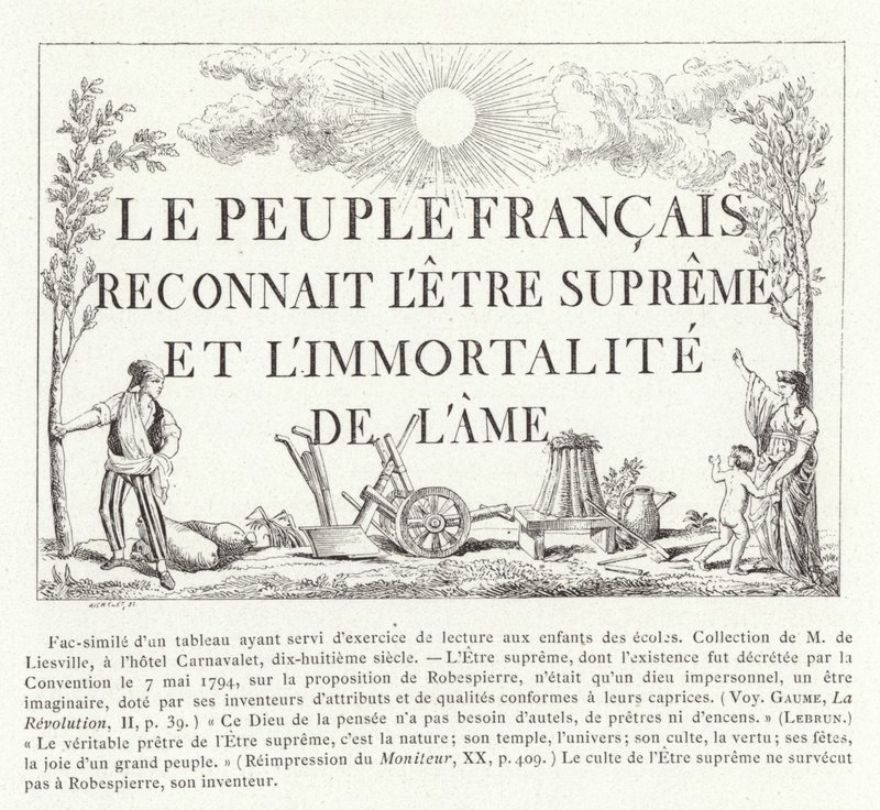 The French People Recognise the Supreme Being and the Immortality of the Soul by French School