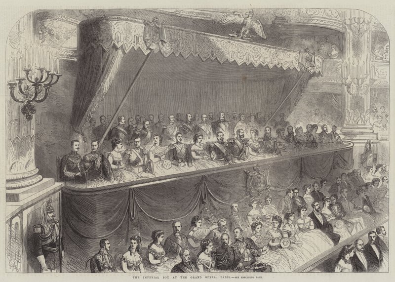 The Imperial Box at the Grand Opera, Paris by French School