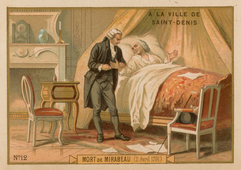 The Death of Mirabeau, 2 April 1791 by French School