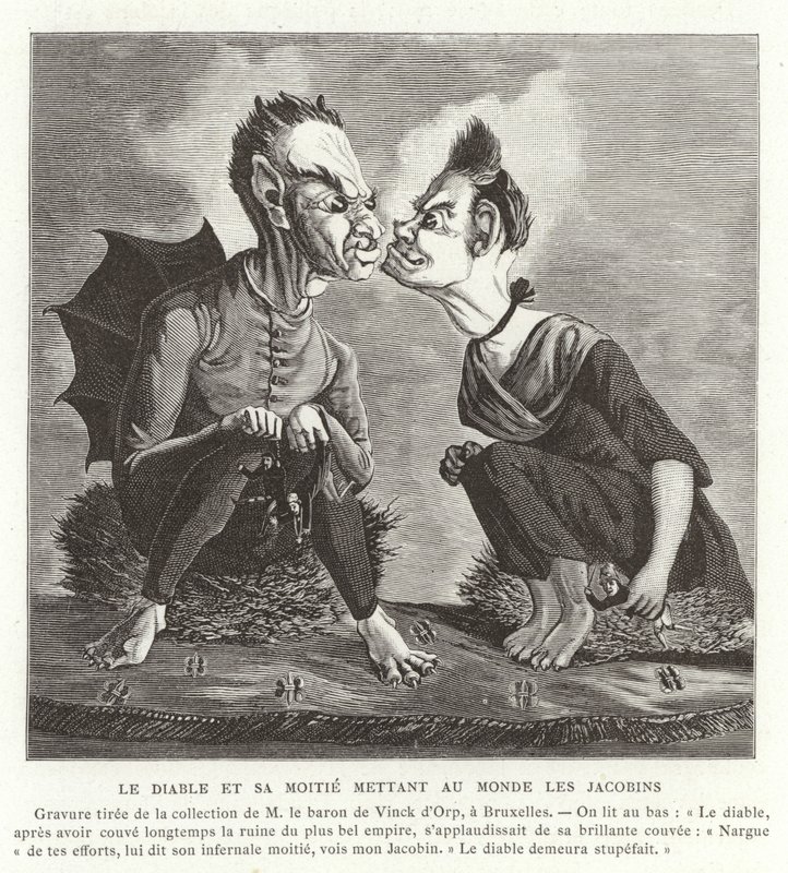 The Devil and His Wife Giving Birth to the Jacobins, French Revolution by French School
