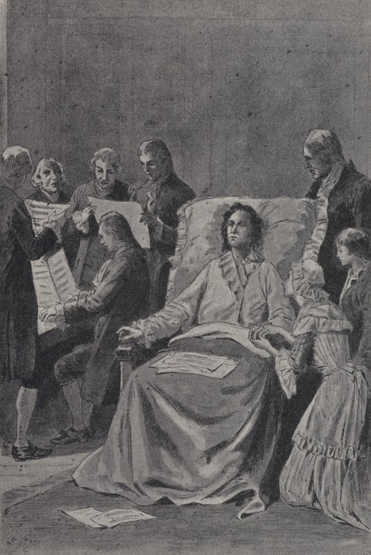 The Dying Wolfgang Amadeus Mozart Listening to His Friends Performing His Cantata 