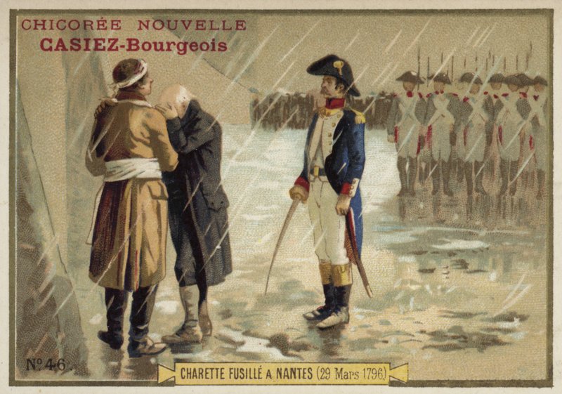 The execution of the Royalist General Francois de Charette, Nantes, 29 March 1796 by French School