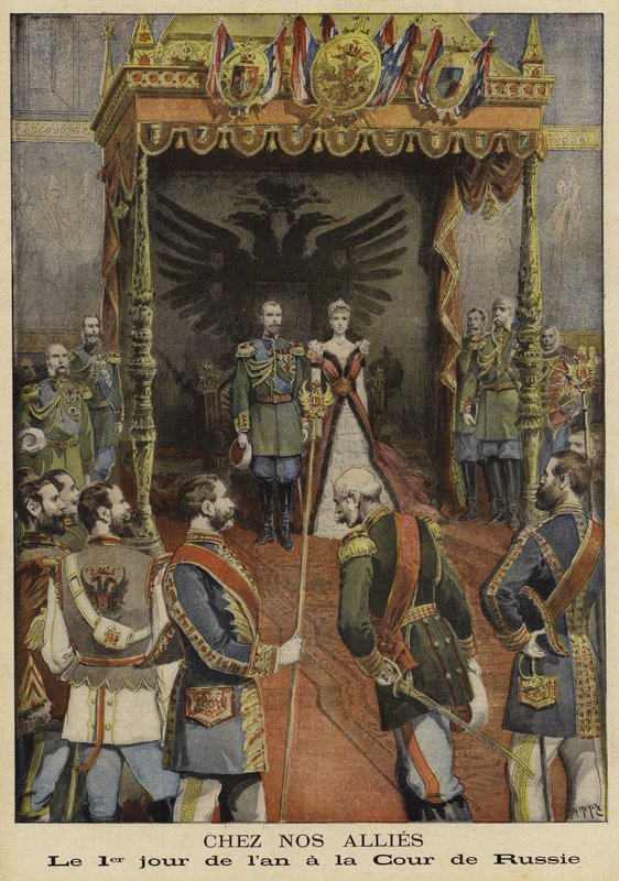 The first day of the new year at the Imperial Court of Russia by French School