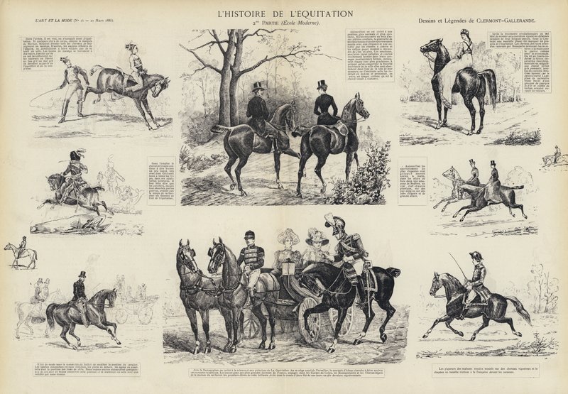 The history of horse riding by French School