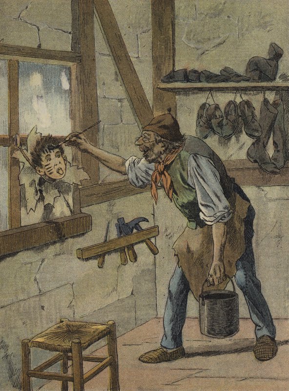 The Shoemaker Marked the Hours on the Figure of Little Jeannot by French School